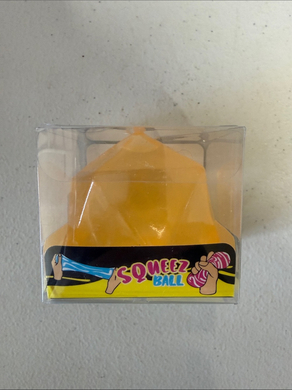 Hexagon Squeez Ball Stress Toy - Bright Yellow
